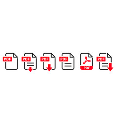 Pdf File Format Icons Set Download