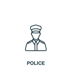 Police Icon Line Simple Line Protest Icon