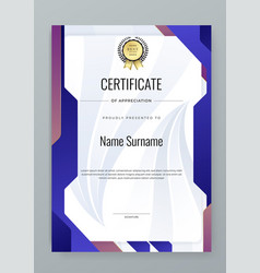 Red And Blue Certificate Of Corporate Template