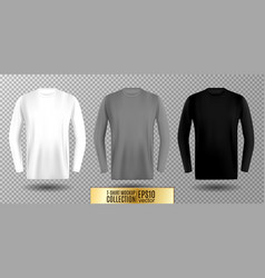 Three Shades Of White Gray And Black Long Sleeve