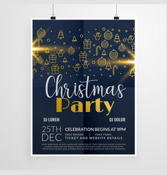 Dark Merry Christmas Party Event Flyer Poster