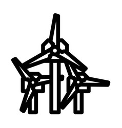 Farm Turbine Line Icon