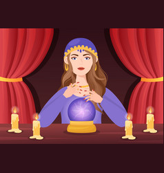 Fortune Teller Template Hand Drawn Cartoon Flat