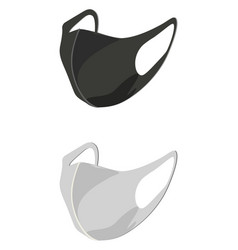 Black And White Protective Masks On A White