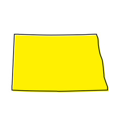 Simple Outline Map Of North Dakota Is A State