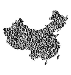 China Map Gdp Mosaic Of Dollar And Circles