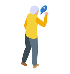 Senior Walking Icon Isometric Health Care