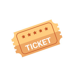 Ticket Flat Icon On White