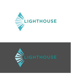 Abstract Light Beam Of Lighthouse Logo Design