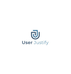 Letter Ju Or Uj Creative Line Art Logo