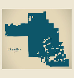 Modern City Map - Chandler Arizona City Of The Usa