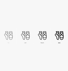 Ballet Shoes Icon Thin Light Regular And Bold