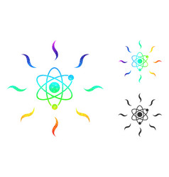 Lowpoly Quantum Radiation Icon With Rainbow