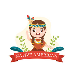 Native American Heritage Day Template Hand Drawn