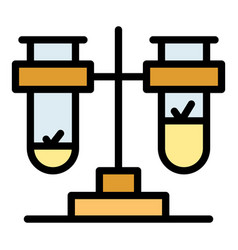 Lab Test Tube Experiment Icon Flat