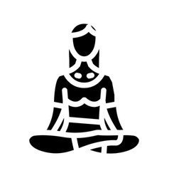 Mindfulness Meditation Glyph Icon