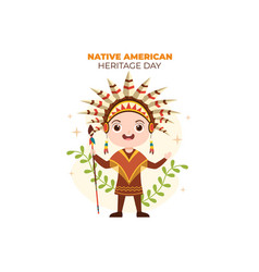 Native American Heritage Day Template Hand Drawn