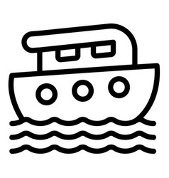 Sea Ship Icon Outline Swim Camp