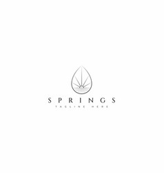 Spring Pure Water Fresh Nature Agriculture Logo