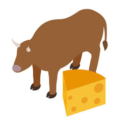 Switzerland Symbol Icon Isometric Cow Icon