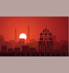 Vladivostok Low Sun Skyline Scene