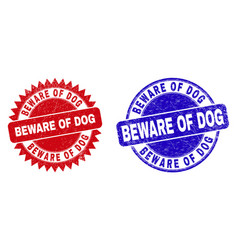 Beware Of Dog Round And Rosette Watermarks