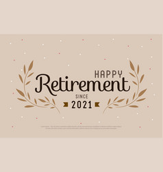 Happy Retirement Party 2021 Elegant Logo Design