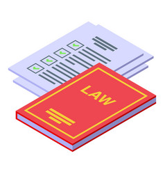 Law Regulation Book Icon Isometric Trade