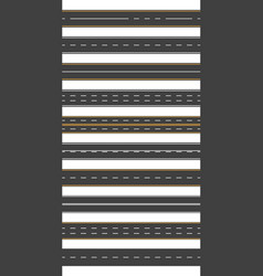 Straight Asphalt Road Seamless Horizontal Highway