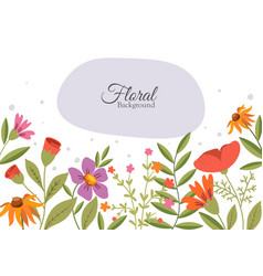 Cute Cartoon Flower Background With Mack And