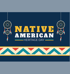 Native American Heritage Day Template Hand Drawn