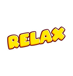 Relax Chill Time Phrase Lettering Isolated