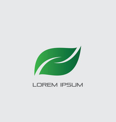 Abstract leaf nature eco logo Royalty Free Vector Image