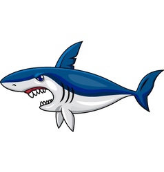 Smiling shark cartoon Royalty Free Vector Image