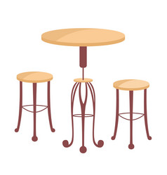 Cafe Furniture Semi Flat Color Object