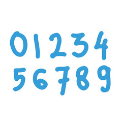 Hand Drawn Doodle Numbers Set