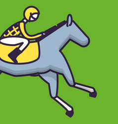 Horse With Jockey Racecourse Icon