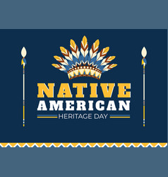 Native American Heritage Day Template Hand Drawn