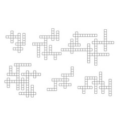 Crossword Game Wordsearch Puzzle Grids Set