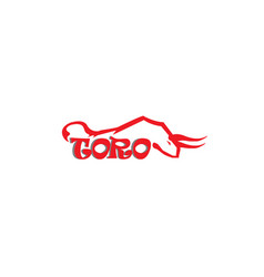 Toro Attacks Red Stylized Alphabet Logo Design