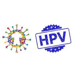 Distress Hpv Watermark And Dot Color Human Virus