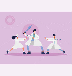 Doctors And Nurse Fighting