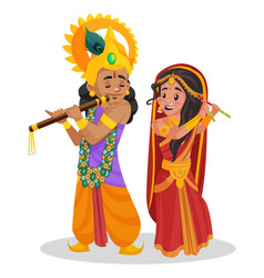 Draupadi Lord Krishna Cartoon Character