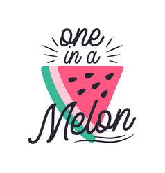 Image Of Watermelon And Calligraphic Text