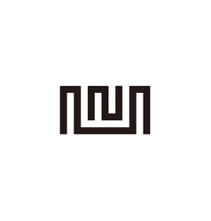 Letter M And N Square Geometric Symbol Simple Logo