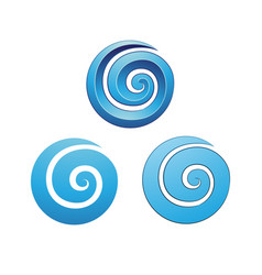 Swirly Round Blue Shapes