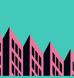 Abstract City Or Houses In Soothing Colors Of Pink