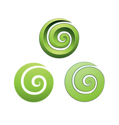 Swirly Round Green Shapes