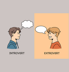 Being Introvert Or Extravert Concept