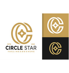 Letter C Circle Star Logo Design Brand Identity